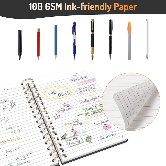 Forvencer Lined Spiral Journal Notebook - Image 4