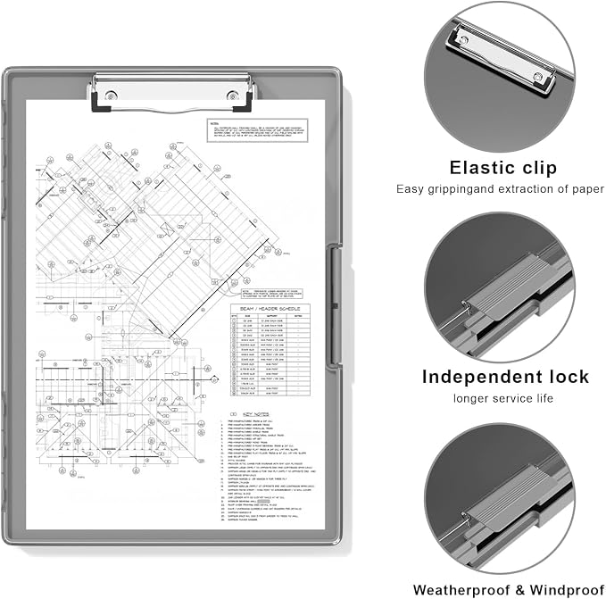 Hongri Clipboard with Storage, Heavy Duty with Dual Compartment, Dry Erase - Image 3