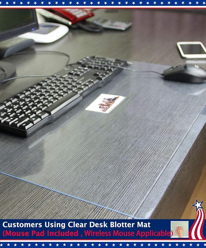 Clear Desk Pad Blotter Office Table Protector on Top of Desks - Image 2
