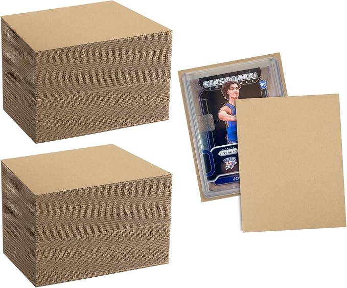 Mat Board Center, 100 Pack 3.5x4.5 Inch Corrugated Cardboard Sheets, Trading by MatBoardCenter