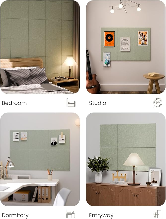 Fluxynara Large Felt Bulletin Board 36" x 24" Cork Board Alternative-6 Pack - Image 6