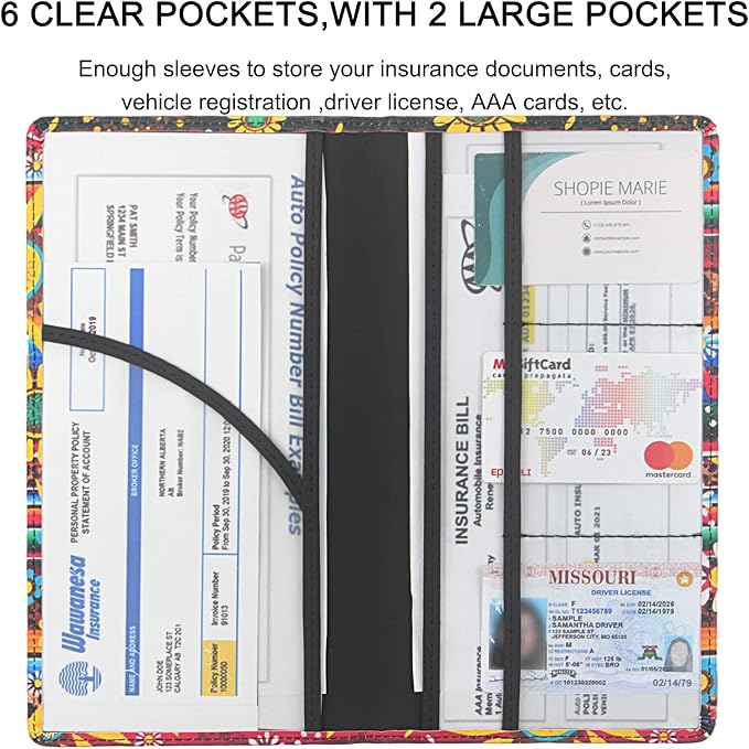 LumiMokki Premium Car Registration & Insurance Card Holder - Image 4