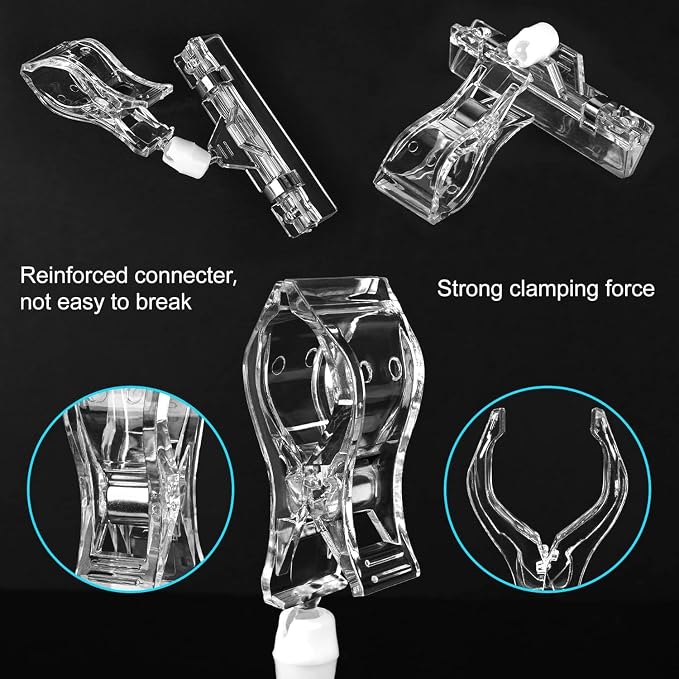 Clear Sign Clips Merchandise Display 12 Pack Plastic Label Pop Clips on Sign - Image 4