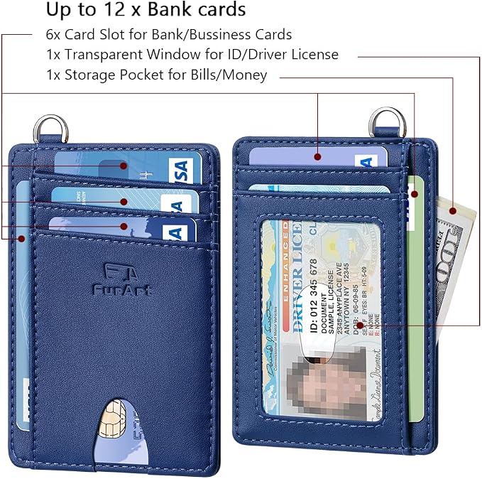 FurArt Slim Minimalist Wallet RFID Credit Card Holder - Image 6