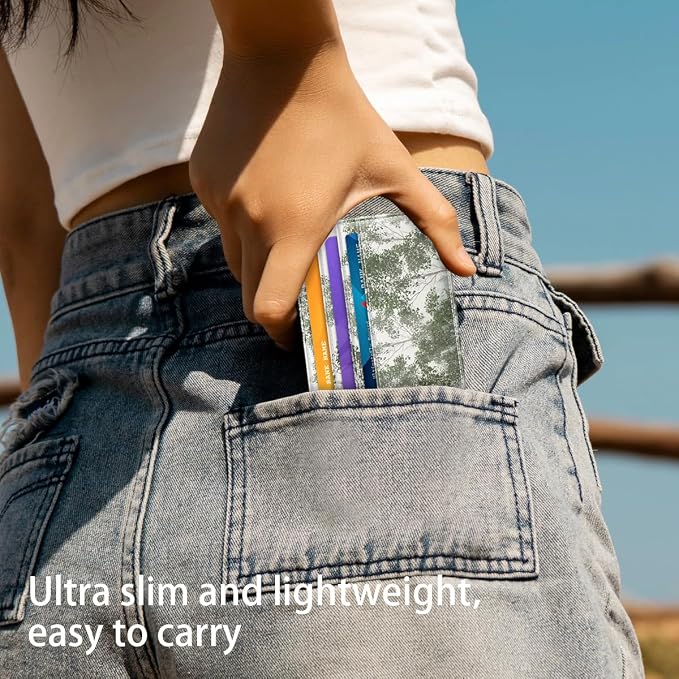 Slim Minimalist Front Pocket RFID Blocking Credit Card Holder Small Wallet Cute - Image 6