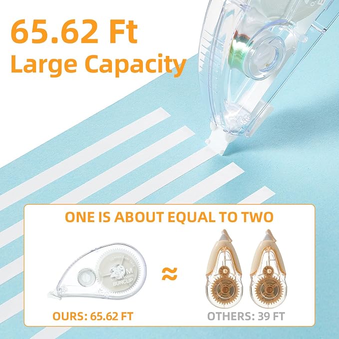 White Correction Tape, 10 Pack 65.62ft Strong Covering Instant Fixc | 0.197 - Image 3