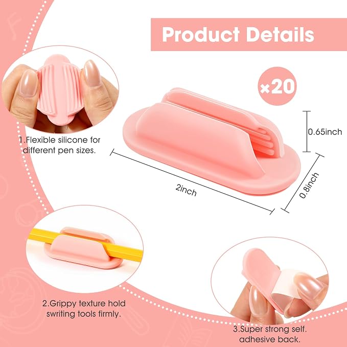 VZZNN 20 PCS Adhesive Pencil Holders - Image 2
