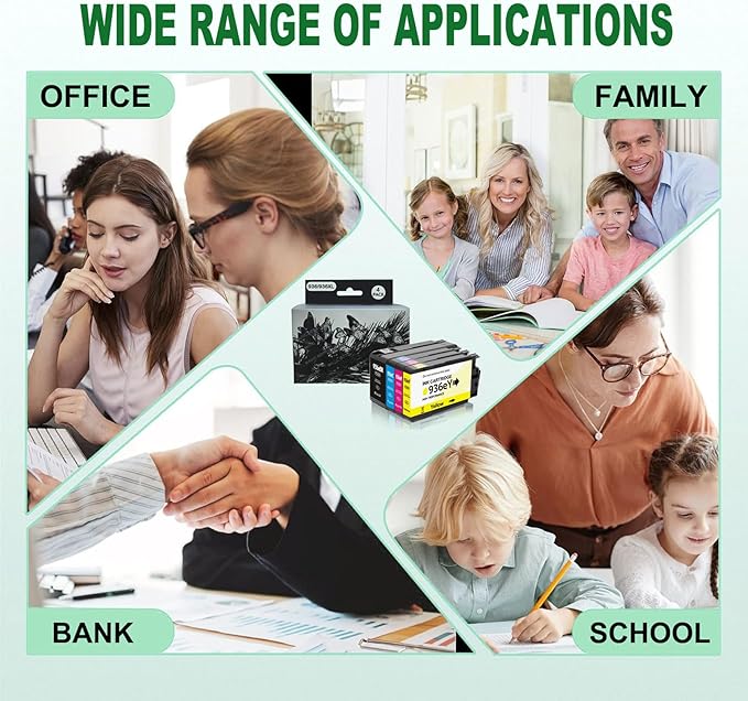 936E 936XL 936 Ink Cartridges Combo Pack Replacement for HP 936E 936XL Ink Cartridges Combo Pack for OfficeJet Pro 9120e 9125e 9730e 9130 9135e 9122e 9128e 9110b 9120b 9130b 9130e Printers, 4 Pack-DeskLoop Office