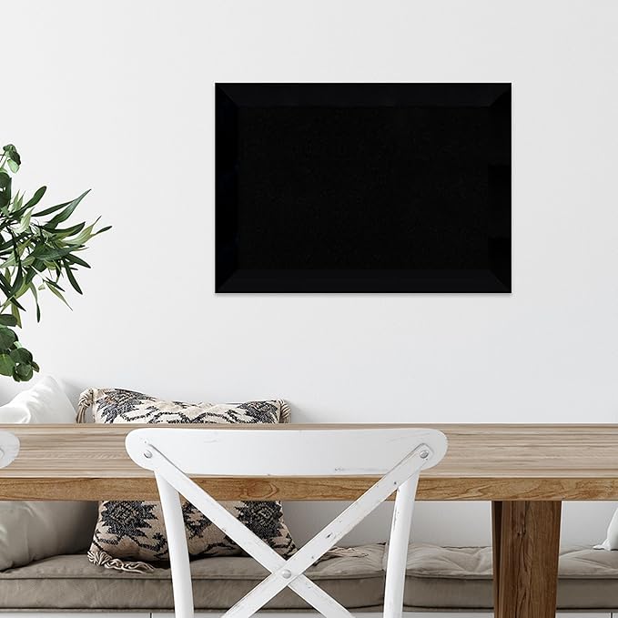 Amanti Art Black Cork Board for Wall, 15x21 Vision Board with Black Wood Frame, Small Corkboard Office Decor for Home Organization, Modern Corkboard Pinboard to Display Items for Home Organization in-DeskLoop Office