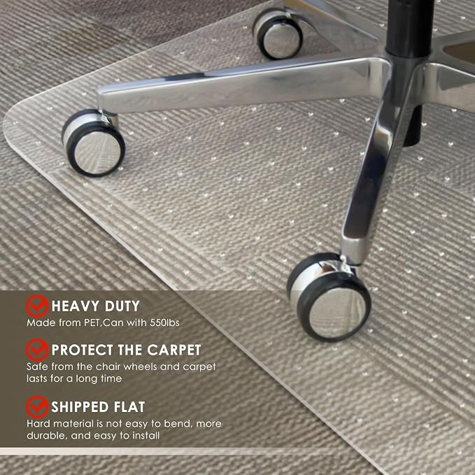 Azadx Heavy Duty Office Chair Mat - Image 3