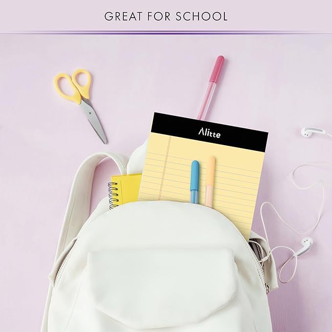 Colored Legal Notepads 5x8, Pack of 12- Perforated Narrow Ruled Writing Pad - Premium Thick Paper, No Ink Bleeding - Legal Pads For Home, Office, School, Business - 50 Sheets Per Notebook-DeskLoop Office