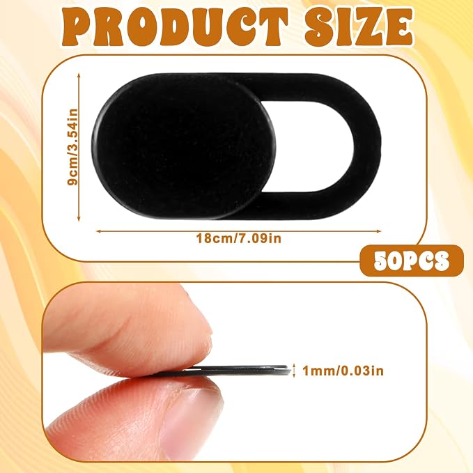 50 Pcs Webcam Cover Slide, 0.023 Inch Ultra-Thin Universal Camera Privacy Cover - Image 2