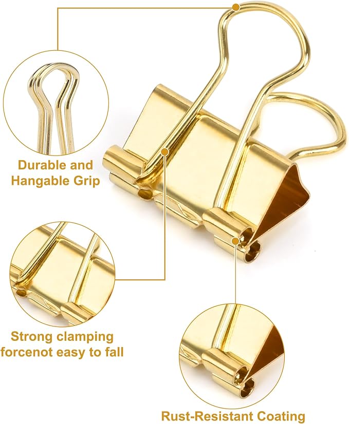 Binder Clips, 50 Pack, 0.75 in Small Paper Clips - Image 3
