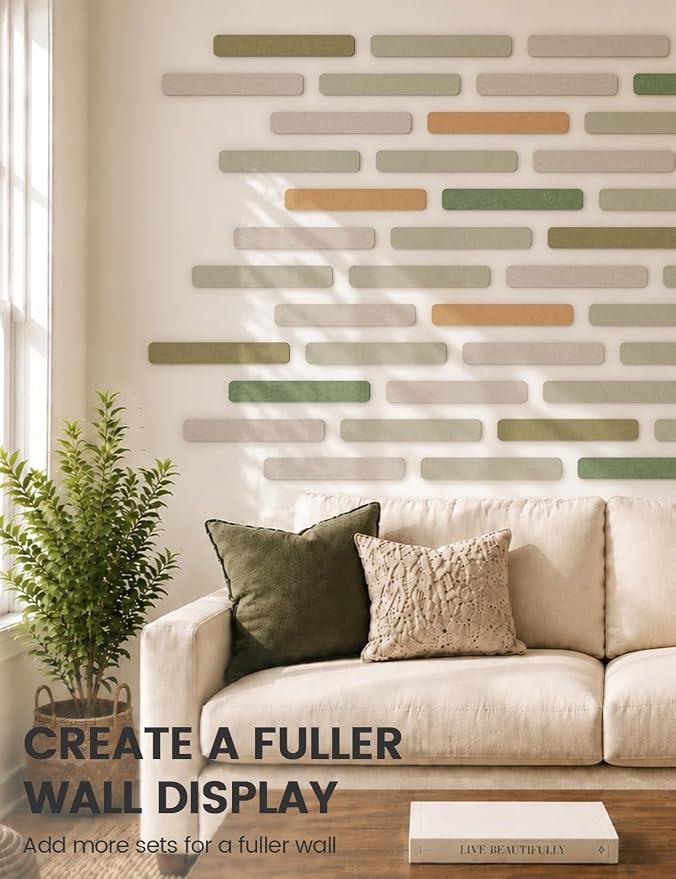 Fluxynara Cork Board Alternative Felt Strip Board 8-Pack 13"x2", Office Pin - Image 7