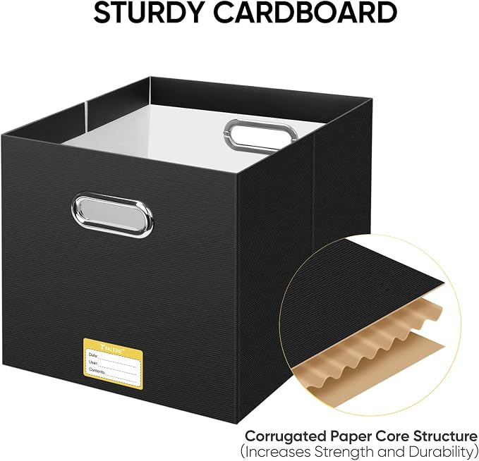 BALEINE File Organizer Box, Cardboard File Folder Organizer - Image 4