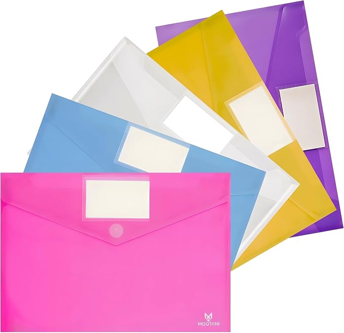 5 Pack Plastic Envelopes, Folders by Unknown