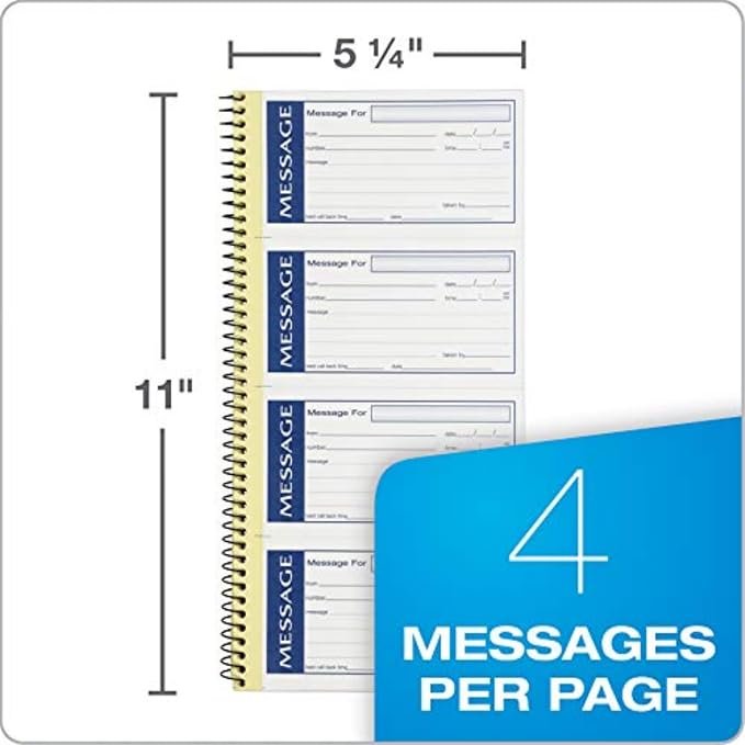 Adams Write 'N Stick Message Pad, Carbonless, 5-1/4" x 11", 200 Sets per Book - Image 7