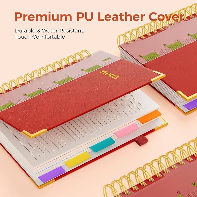 XYark A5 Hardcover Spiral Notebook, 6.3"x8.5" College Ruled Notebooks - Image 2