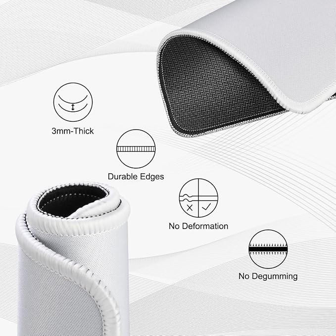 JIKIOU 3 Pack Mouse Pad with Stitched Edge, Portable Size-10.2x8.3in Blank | - Image 4