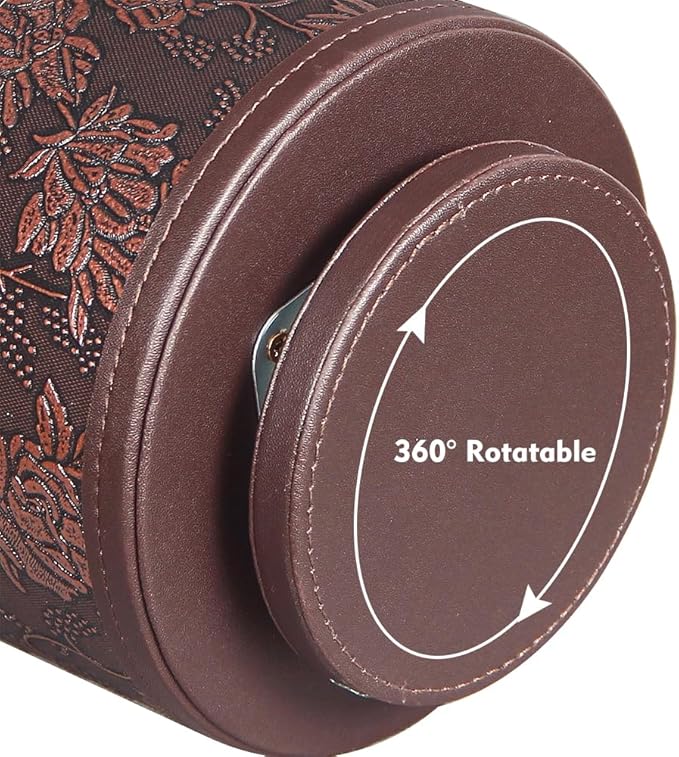 360° Rotating Pen Holder for Desk, Leather Pencil Pen Organizer Remote Control Holder Table Desktop Nightstand Organizer Caddy Storage, Office Desk Organizers And Accessories 5.5x5.5x4.0 Inch-DeskLoop Office