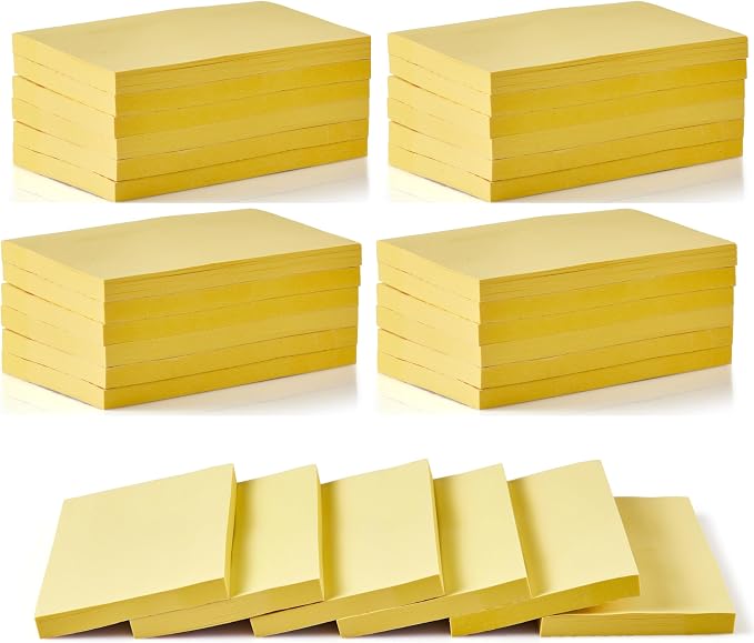 1920 Sheets 3 in x 5 in Large Sticky Notes, 76 x 127 mm 6 Pads Assorted by Lkpezy