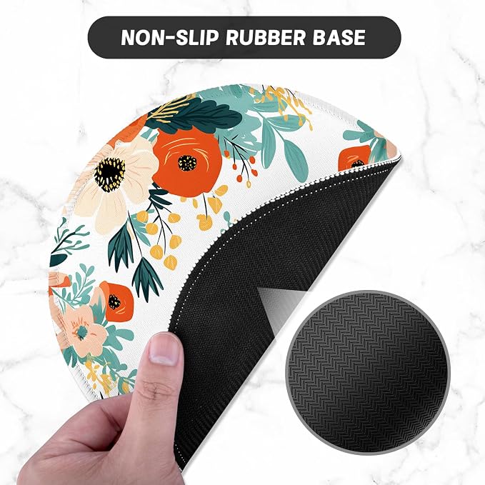 ITNRSIIET Round Mouse Pad with Stitched Edge Premium-Textured Waterproof - Image 3