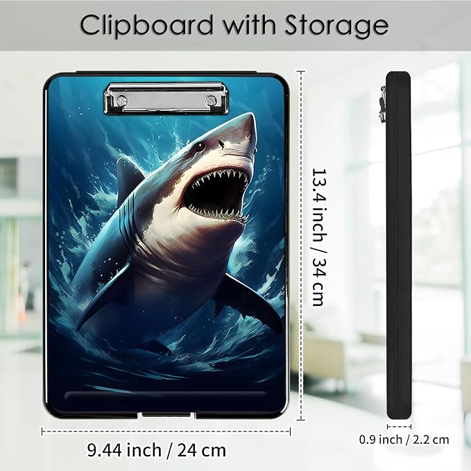 Clipboard with Storage, Office Supplies Nursing Clipboards Folder with Pen - Image 2