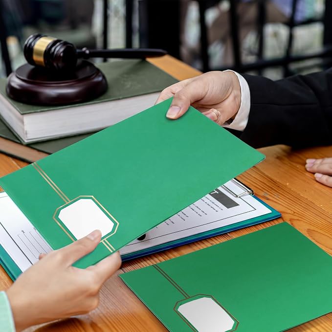 Kisston 10 Pack Executive Twin Pocket Folders Letter Size Green - Image 4