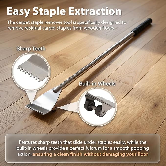 Heavy Duty Stand Up Carpet Staple Remover Tool - Image 3