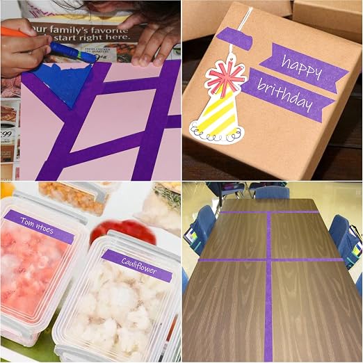 KIWIHUB Purple Painters Tape, DIY Crafting, Decoration and School Projects - Image 7