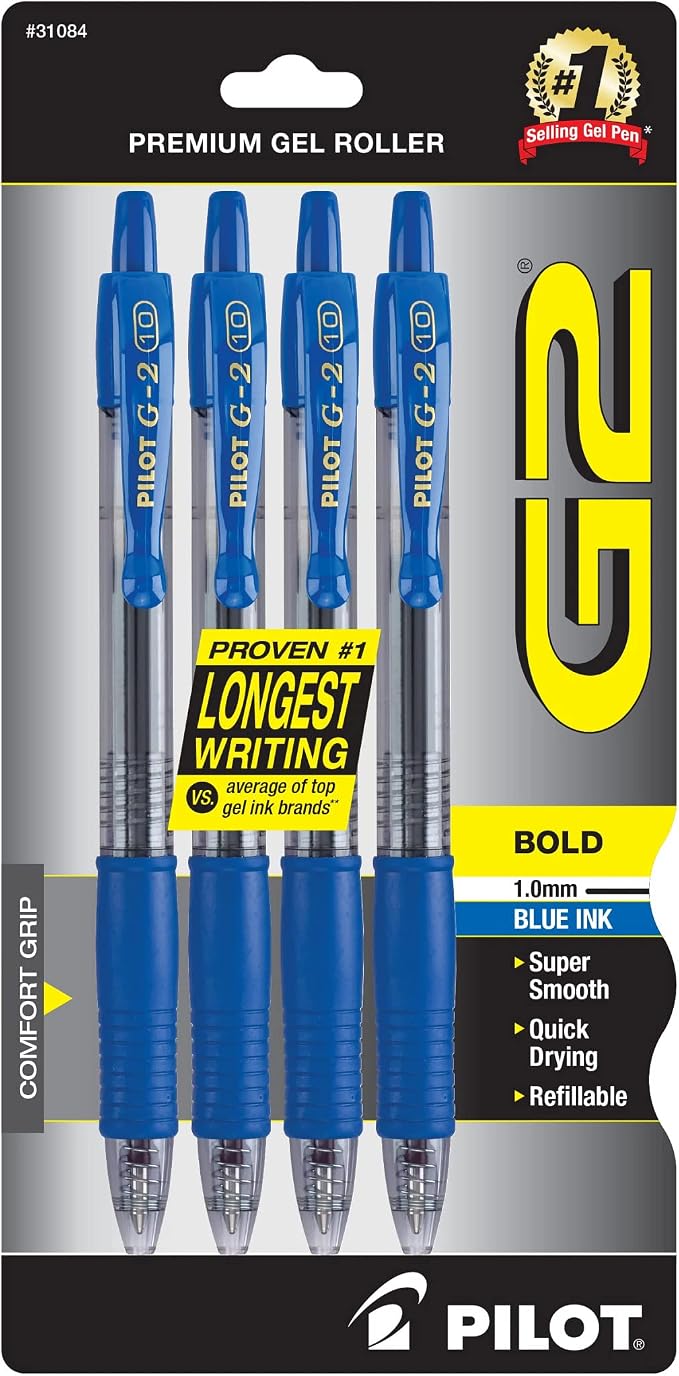 Pilot G2 Premium Refillable & Retractable Rolling Ball Gel Pens, Bold Point by PilotCorporationofAmerica