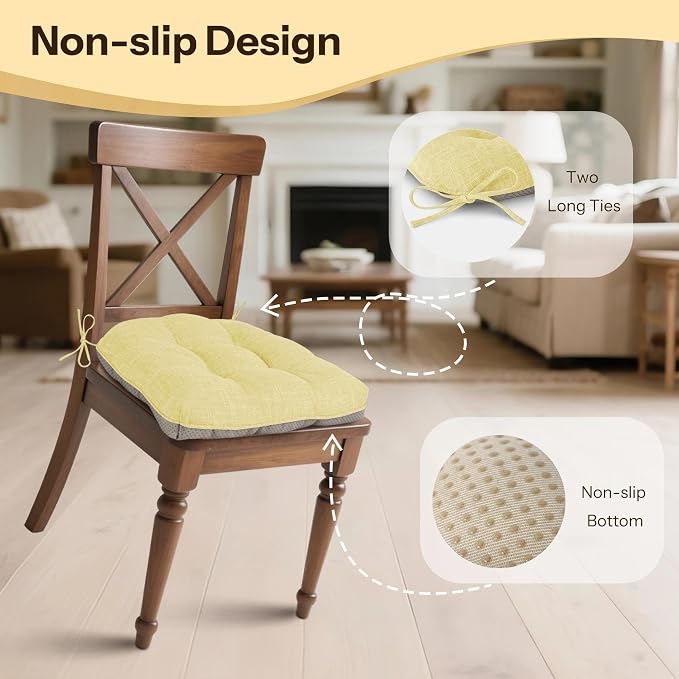 Chair Cushions for Dining Chairs 2 Pack, - Image 3