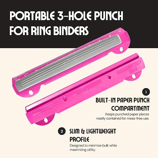 Performore 3 Hole Portable Paper Punch - Image 3
