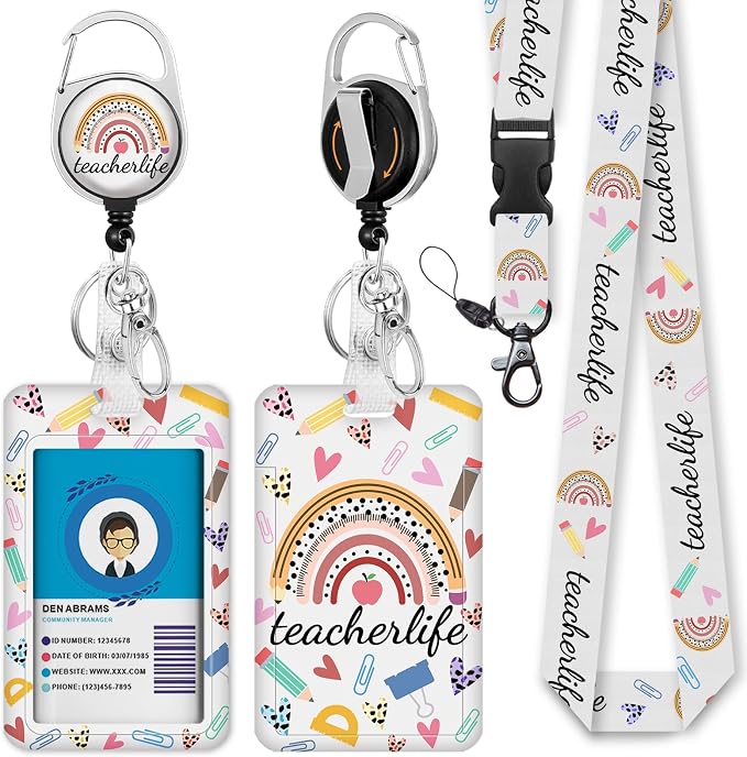 Giancomics Teacher Lanyards for Id Badges, ID Badge Holder by Giancomics