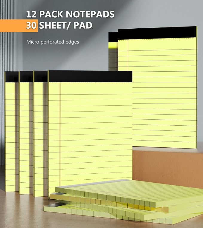 Yellow Note Pads, 12 Pack Legal Pads 4x6 Inch, Notepad of Lined Paper, - Image 5
