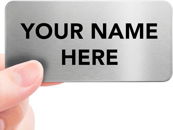 Magnet Me Up Custom Metallic Name Tag Badge by MagnetMeUp