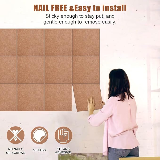 Large Cork Board Alternative 48" X 36" Bulletin Board - Image 7