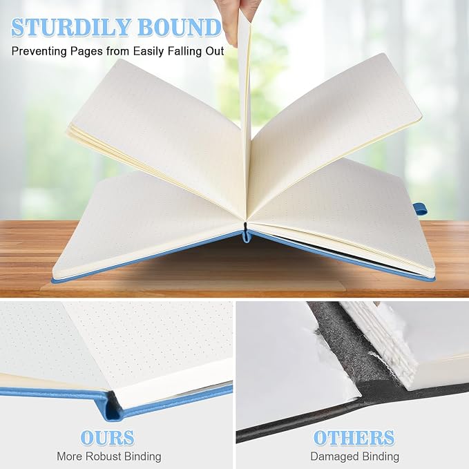 OMEYA Bullet Dotted Journal Notebook 4 Pack: 160 Pages Per Pack, A5 Medium Size - Image 6