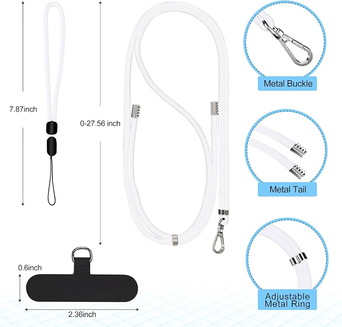 takyu Phone Lanyard, 2 Pack Adjustable CellPhone Lanyard Crossbody Neck Strap - Image 3