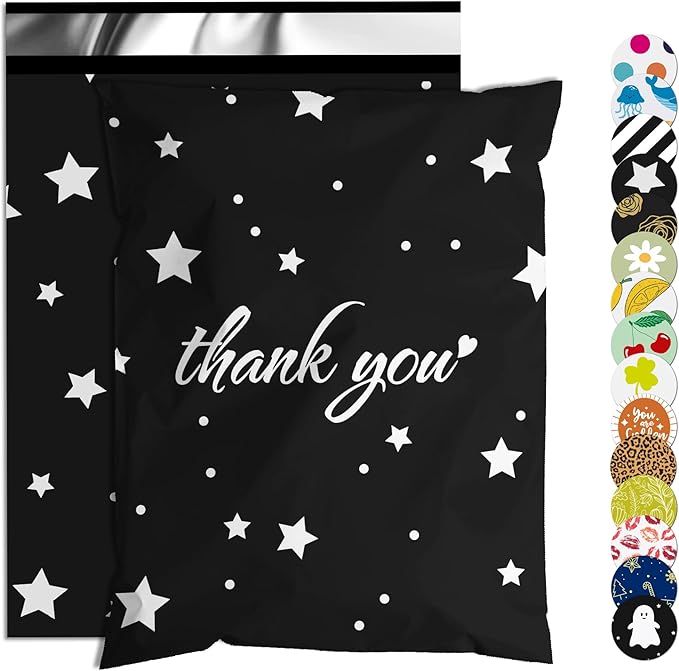Thank You Poly Mailer 10x13 Inch 25 Pcs, Waterproof and Tear-Resistant Shipping by JOWLROEL