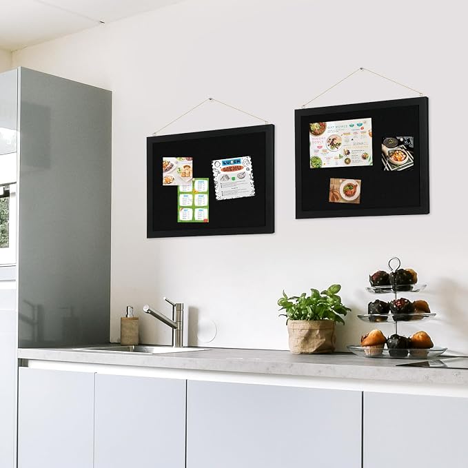 2-Pack Double-Sided Wood Framed Cork Board - Image 7