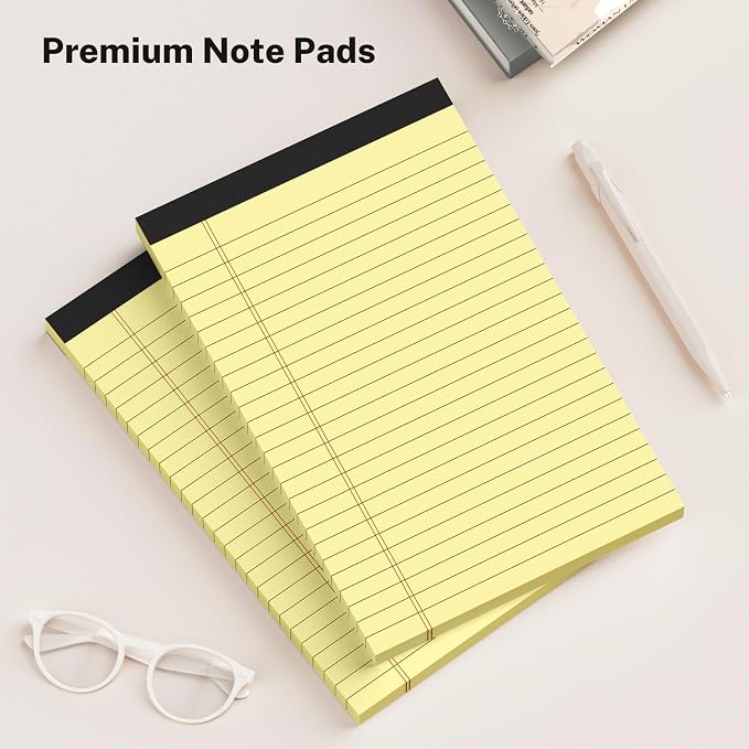 8 Pack Note Pads 5 x 8 Inch, Perforated Notepad 5 x 8 Lined Writing Pads - Image 3