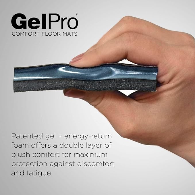 GelPro Elite Trellis Light Grey Kitchen Comfort Mat, 20" x 36-DeskLoop Office