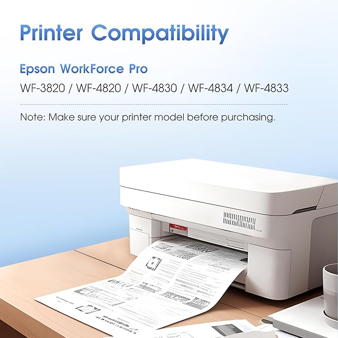 822XL Ink Cartridges Remanufactured Replacement for Epson 822 822XL T822 Ink Cartridge, 822xl Black Combo Pack for Workforce Pro WF-3820 WF-4833 WF-4830 WF-4820 Printer (2 Black)-DeskLoop Office