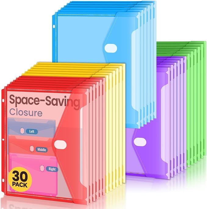 Sooez 30 Pack Binder Folders Organizer by Sooez