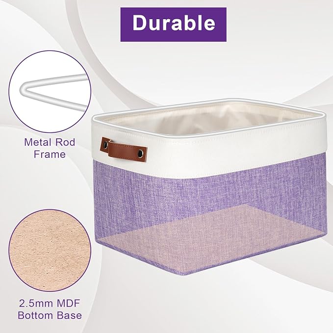 Bagnizer Storage Bins Large Fabric Storage Baskets - Image 4