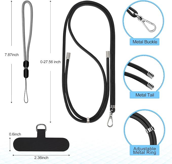takyu Cell Phone Lanyard, Crossbody Phone Lanyard Adjustable Neck Strap and 2 - Image 3