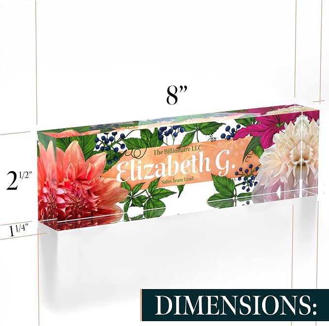 Desk Name Plate Personalized, Custom Name Plates 2½/x8 Inches, Thick - Image 7