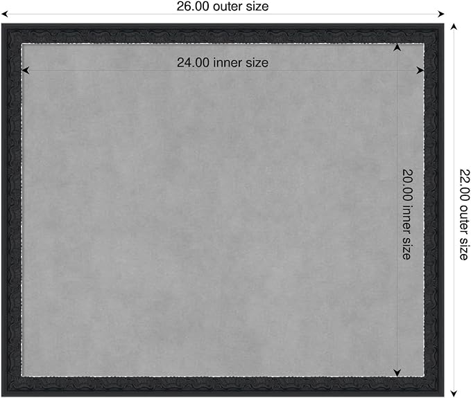 Amanti Art Black Framed Magnetic Board 22x26 Medium Vision Board - Image 2