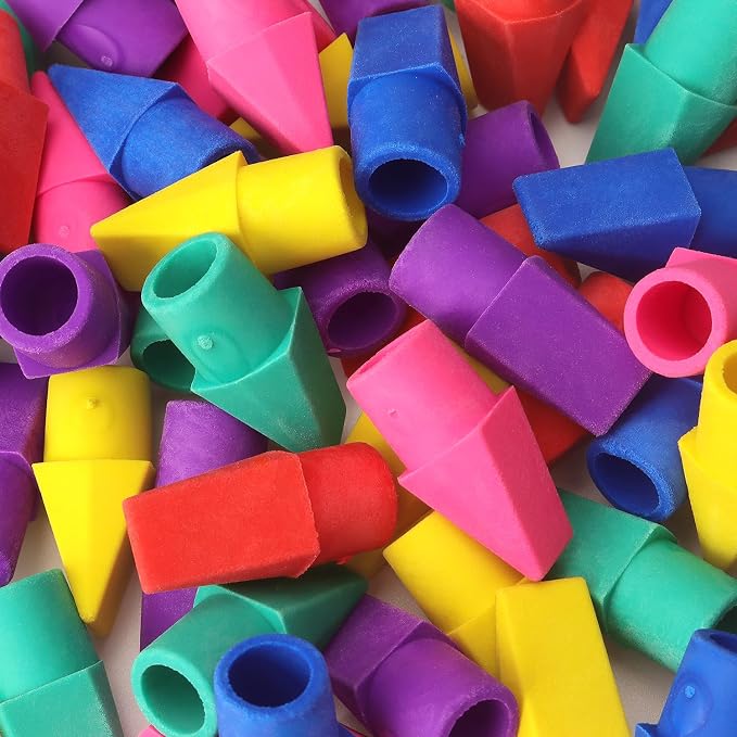 Tamaki 60 Pack Erasers for Pencils, Pencil Top Erasers Cap Erasers, Toppers - Image 3